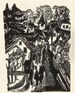 Alte Gasse In Konigstein by Ernst Ludwig Kirchner