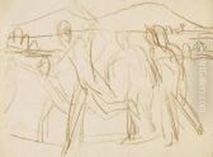 Badende Am See by Ernst Ludwig Kirchner
