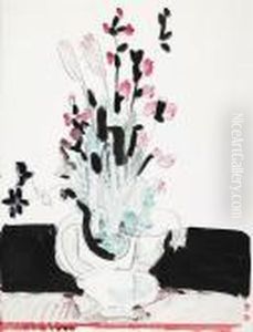 Stillleben. Blumenstrauss In Vase by Ernst Ludwig Kirchner