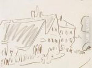 Hauserzeile Indresden by Ernst Ludwig Kirchner