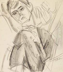 Bildnis Eines Jungenmannes (portrait Dr. Hans Mardersteig) by Ernst Ludwig Kirchner