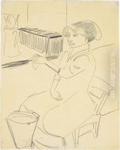 Modell Im Atelier by Ernst Ludwig Kirchner