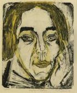 Kopf Mary Wigman (d. L433) by Ernst Ludwig Kirchner