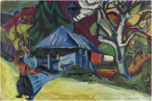 Die Sagemuhle In Konigstein (sawmill In Konigstein) by Ernst Ludwig Kirchner