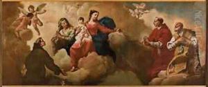 Madonna and Child with St Anne appearing to St Anthony of Padua St Charles St Carlo Borromeo and St Philip of Neri 1760 Madonna and Child with St Anne appearing to St Anthony of Padua St Charles St Carlo Borromeo and St Philip of Neri 1760