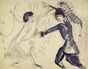 Gerda Mit Tanzer by Ernst Ludwig Kirchner