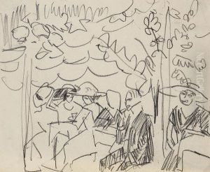 Cafehausszene by Ernst Ludwig Kirchner