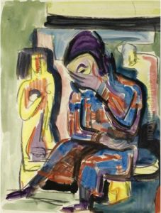 Sitzende Frau (seated Woman) by Ernst Ludwig Kirchner