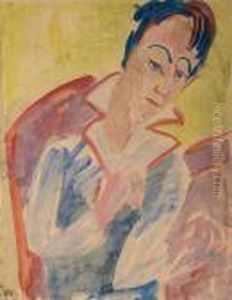 Frauenkopf by Ernst Ludwig Kirchner