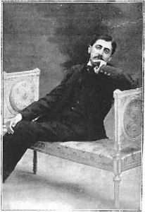 Marcel Proust 1871-1922 on a sofa, c.1900, published in LIllustration, 3 January 1931