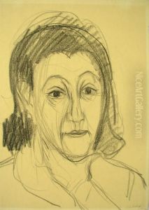 Kopf Erna Kirchner by Ernst Ludwig Kirchner
