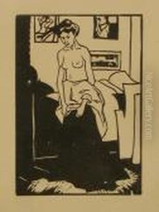 Sich Entkleidendes Madchen by Ernst Ludwig Kirchner