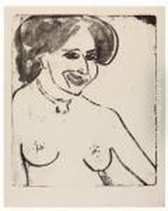 Lachender Halbakt by Ernst Ludwig Kirchner