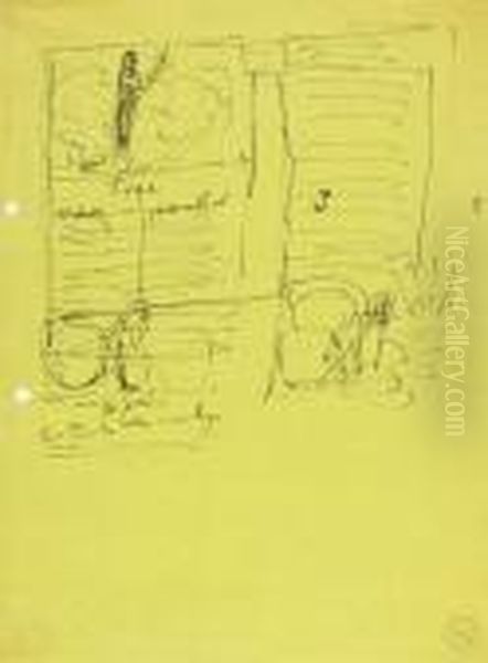 Illustrationsentwurf Mit
Angedeuteter Typographie Fur Eine Seite Von <fiona Macleod, Das Reich
Der Traume> - view 1