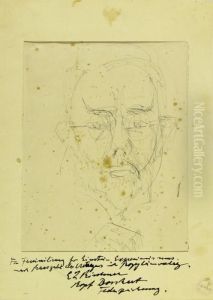 Kopf Des Dichters Jakob Bosshart by Ernst Ludwig Kirchner