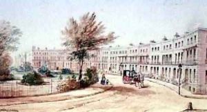 Royal Crescent Cheltenham 1850 by James Charles Oldmeadow
