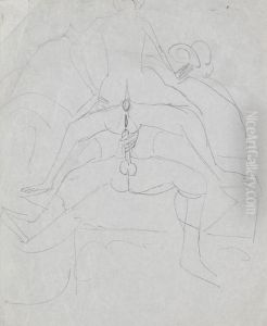 Hier Treibens Drei by Ernst Ludwig Kirchner