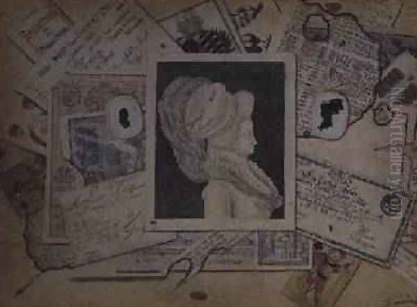 Trompe LOeil of Prints Cards and Documents - view 1