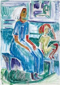 Contadina Seduta Con Bambino by Ernst Ludwig Kirchner