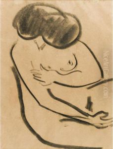 Sitzender Frauenakt by Ernst Ludwig Kirchner