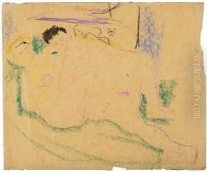 Weibliches Paar by Ernst Ludwig Kirchner