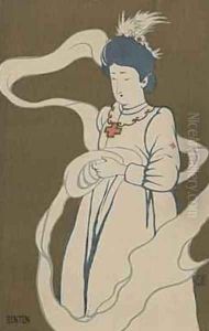 Nurse as Benten from the series Seven Gods of Good Fortune late Meiji era Nurse as Benten from the series Seven Gods of Good Fortune late Meiji era