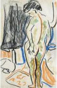 Stehender Akt (standing Nude) by Ernst Ludwig Kirchner
