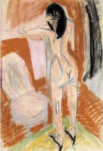 Akt Beim Stuhl (nude With Chair) by Ernst Ludwig Kirchner