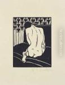 Kauernder Akt, Vom Rucken Gesehen by Ernst Ludwig Kirchner