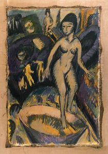 Weiblicher Akt Mit Badezuber (recto) by Ernst Ludwig Kirchner