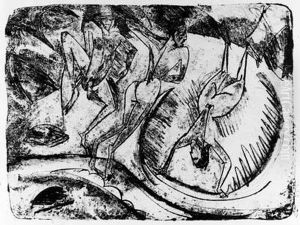 Liegende Akte Am Meer by Ernst Ludwig Kirchner