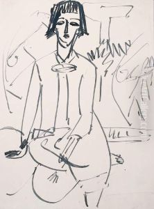 Seated Girl by Ernst Ludwig Kirchner