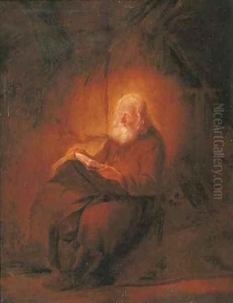 A hermit reading - view 1