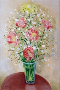 Vase De Coquelicots Et Fleurs Des Champs by Jean Kisling