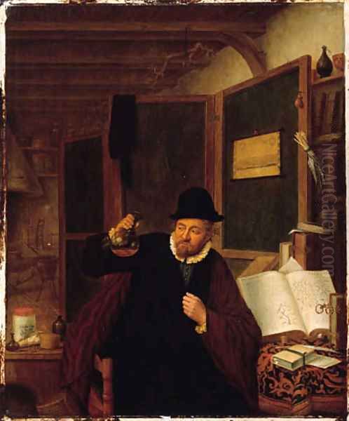 A piskijker in his study - view 1