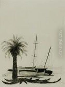Barche In Costa Azzurra by Jean Kisling