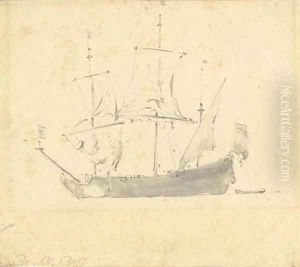 A ship by Adriaen Jansz. Van Ostade