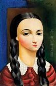 Jeune Fille Aux Nattes by Jean Kisling