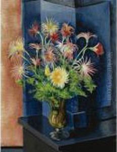 Fougeres Et Gerberas by Jean Kisling