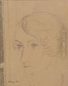 Portrait De Jeune Femme by Jean Kisling