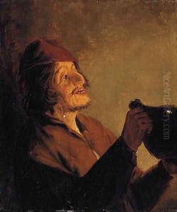 A boor drinking by Adriaen Jansz. Van Ostade