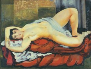 Nu Couche Au Drap Blanc by Jean Kisling