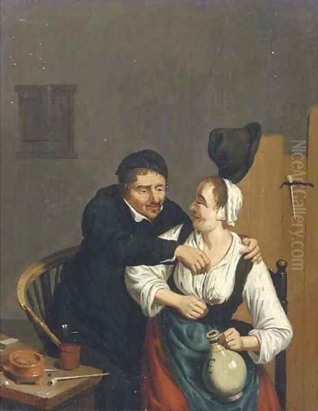 A peasant couple in a tavern - view 1