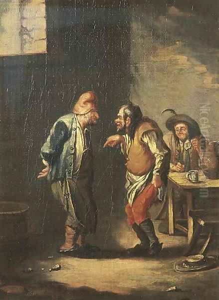Boors conversing and smoking in an inn - view 1