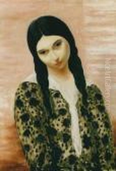 Jeune Fille Assise Aux Nattes - view 1