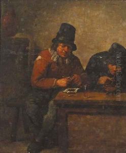 Boors smoking in an interior