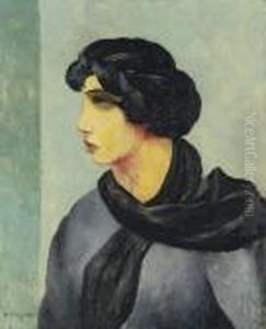 Portrait A L'echarpe Noire