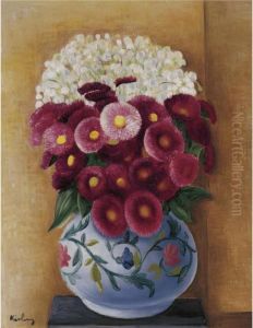 Fleurs Sur Fond Jaune by Jean Kisling