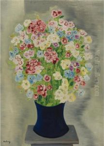 Bouquet Au Vase Bleu by Jean Kisling