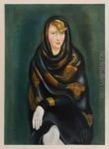 Femme En Robe Noir by Jean Kisling